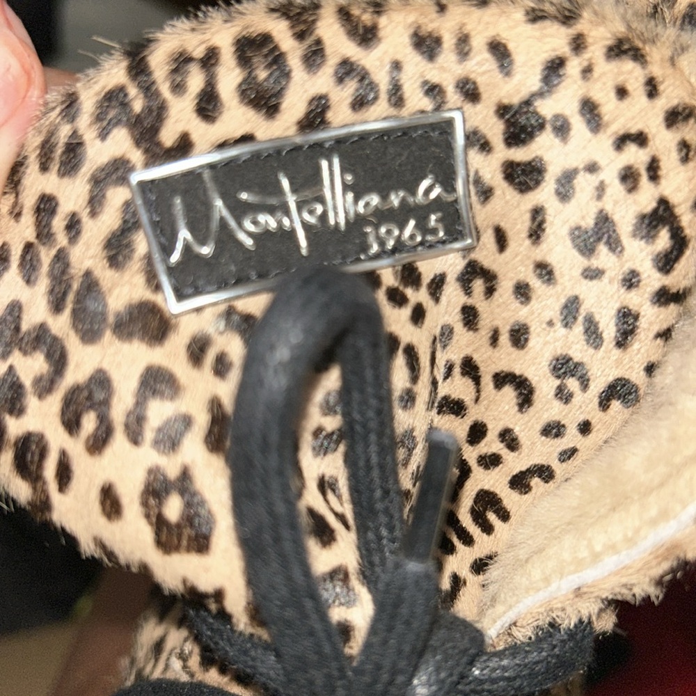 Montelliana Calf Hair Animal Print Combat Boots - Picture 5 of 5